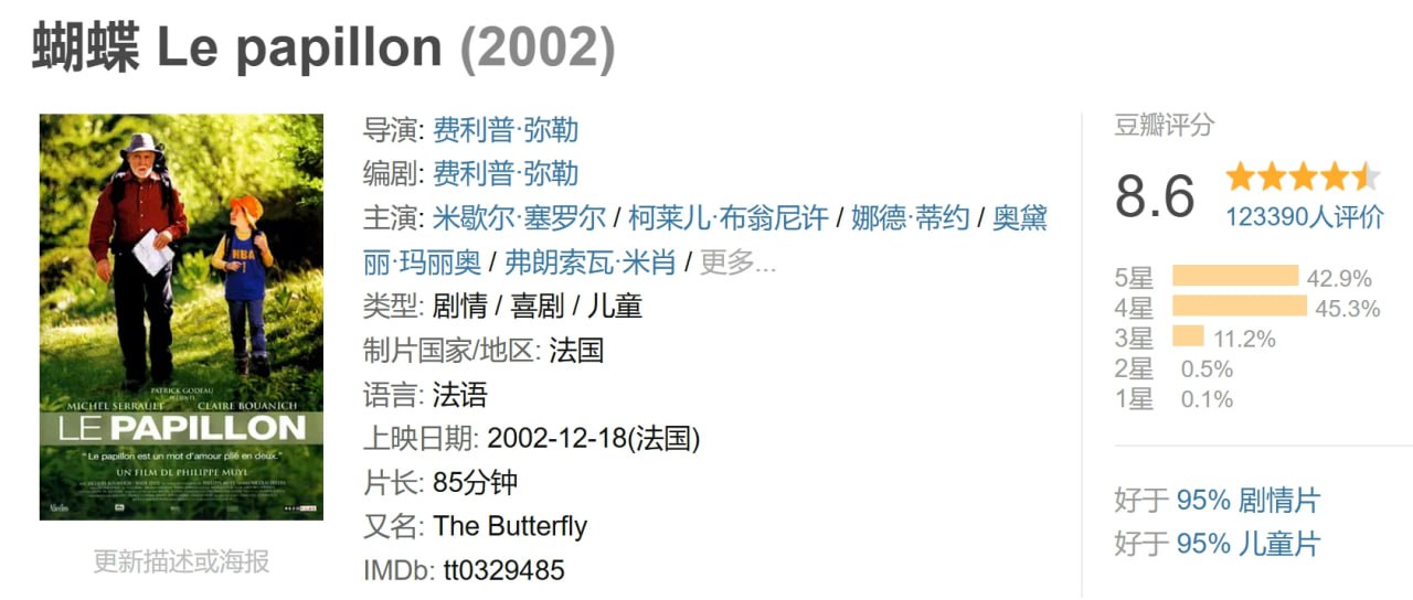 蝴蝶 Le papillon (2002) 1 photo 2025 04 06 17 48 03