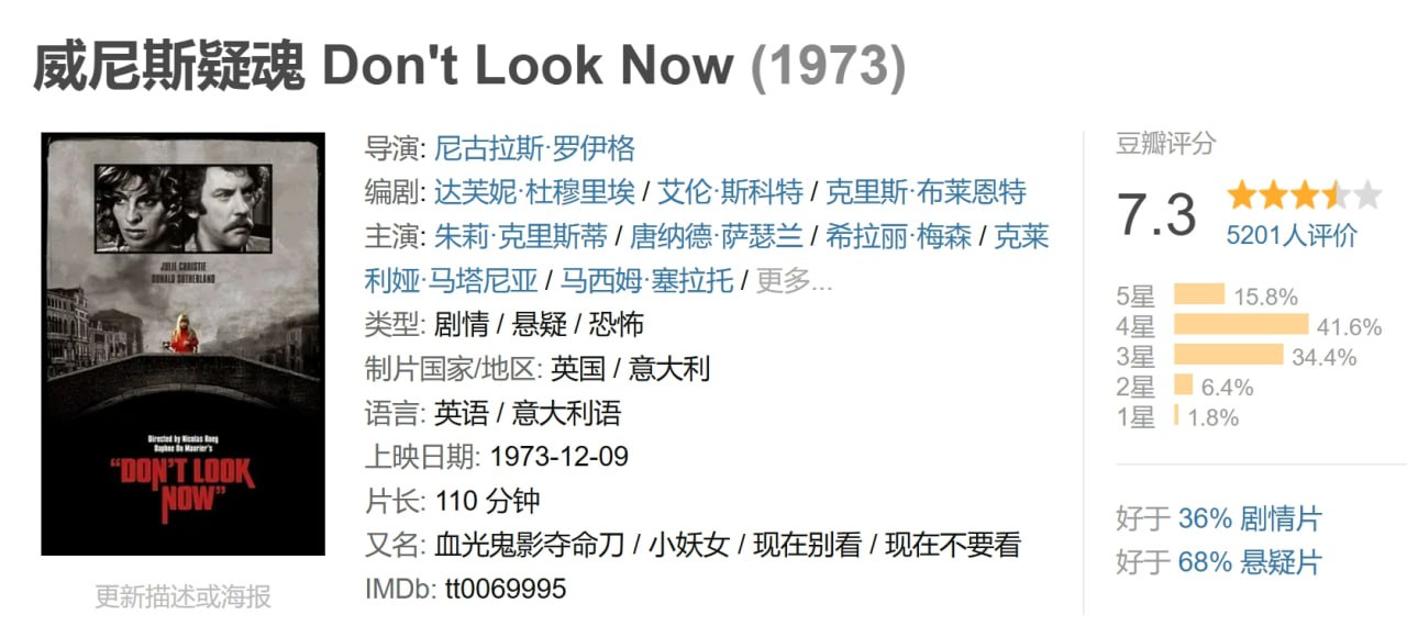威尼斯疑魂 Don't Look Now (1973) 1 photo 2025 04 27 19 10 31