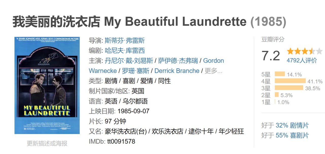 我美丽的洗衣店 My Beautiful Laundrette (1985) 1 photo 2025 05 05 12 40 12
