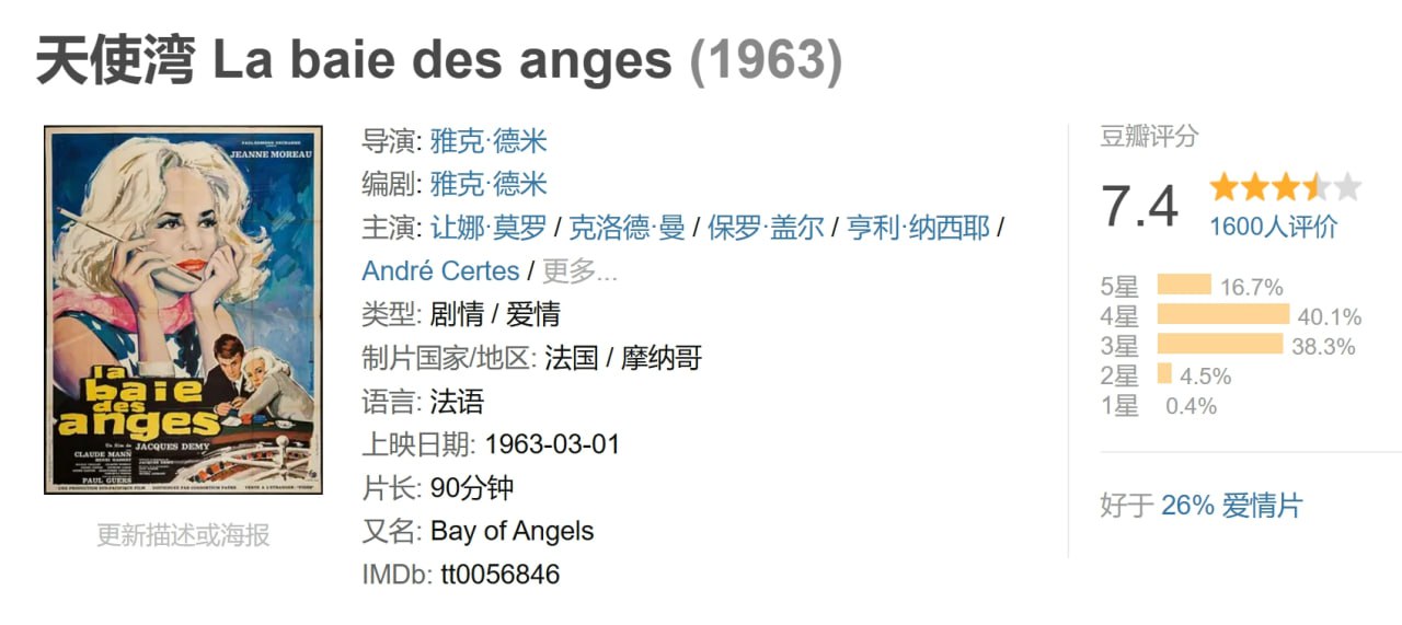 天使湾 La baie des anges (1963) 1 photo 2025 05 12 18 50 10