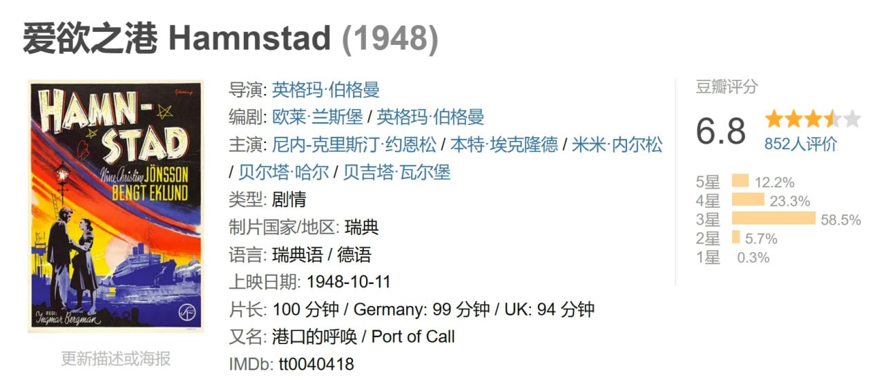 爱欲之港 Hamnstad (1948) 1 photo 2025 05 22 17 30 11