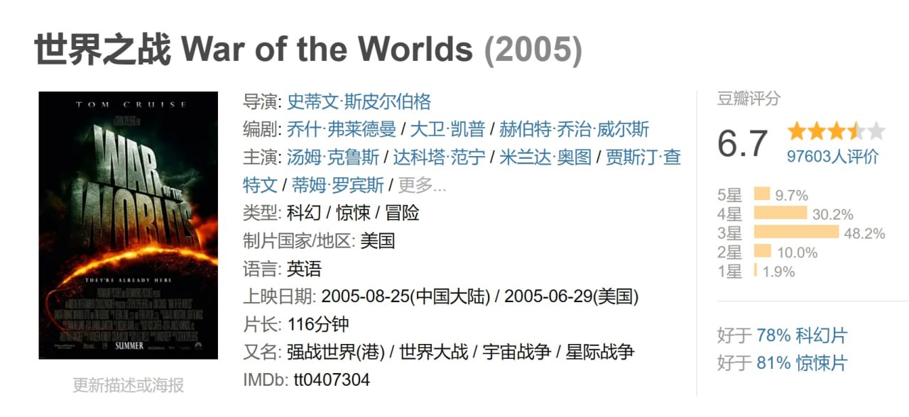 世界之战 War of the Worlds (2005) 1 photo 2025 06 05 18 00 30
