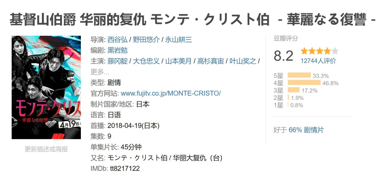 基督山伯爵 华丽的复仇 モンテ・クリスト伯 -華麗なる復讐- (2018) 1 photo 2025 06 08 21 10 13