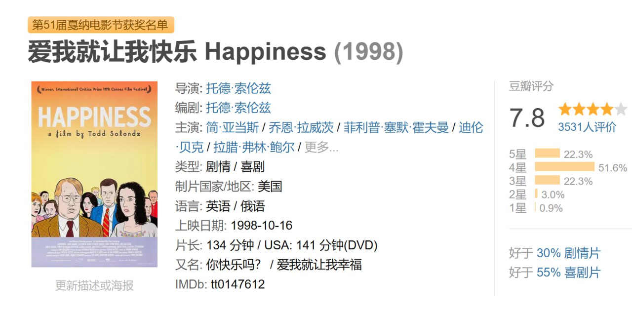 爱我就让我快乐 Happiness (1998) 1 photo 2025 06 20 20 40 21
