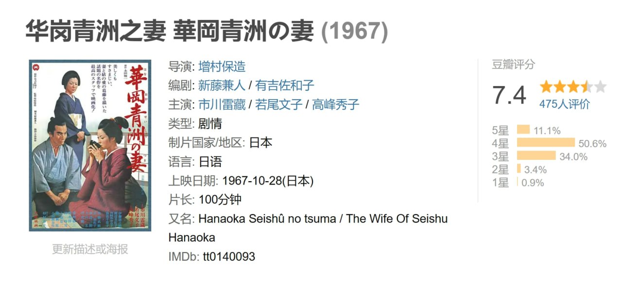 华岗青洲之妻 華岡青洲の妻 (1967) 1 photo 2025 06 26 09 20 36
