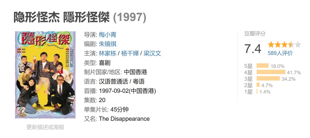 隐形怪杰 隱形怪傑 (1997) 1 photo 2025 06 27 22 00 21