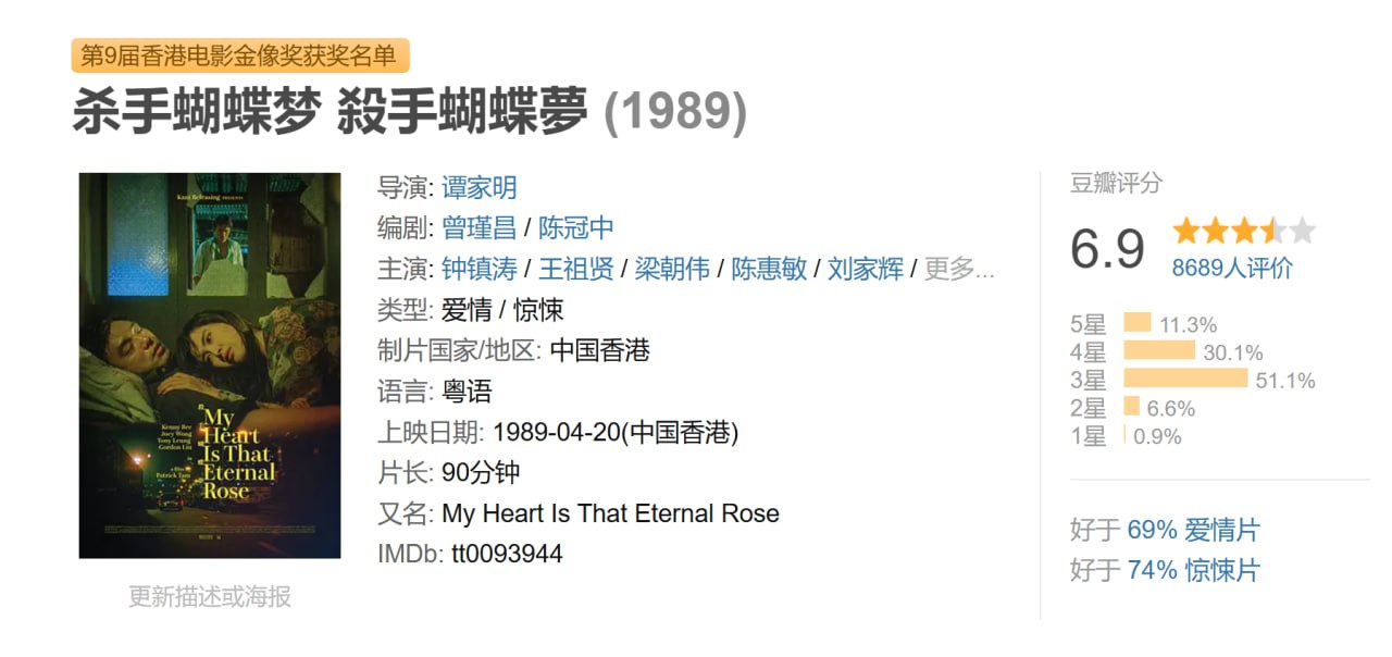杀手蝴蝶梦 殺手蝴蝶夢 (1989) 1 photo 2025 06 28 21 50 05