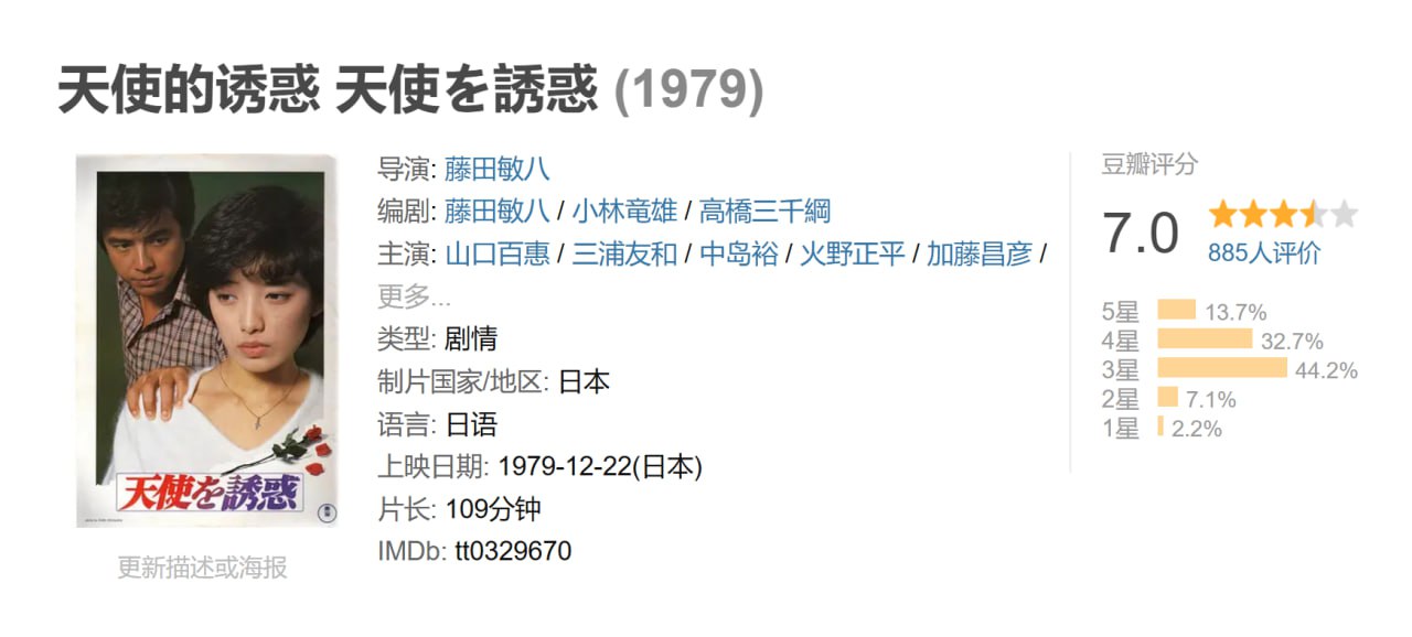 天使的诱惑 天使を誘惑 (1979) 1 photo 2025 07 28 18 50 03